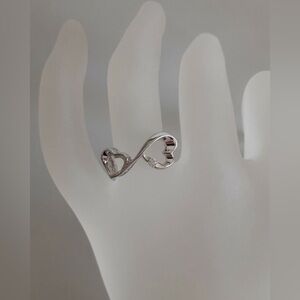 Infinity diamond heart ring